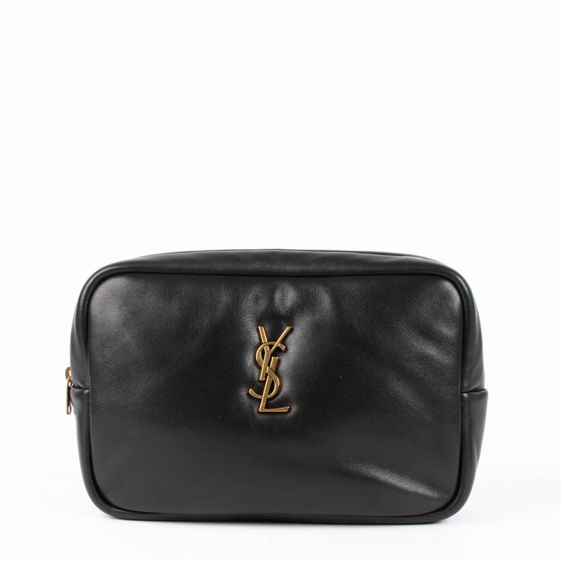 Shop the authentic Saint Laurent Black Calypso Cosmetica Clutch second hand on Labellov.com