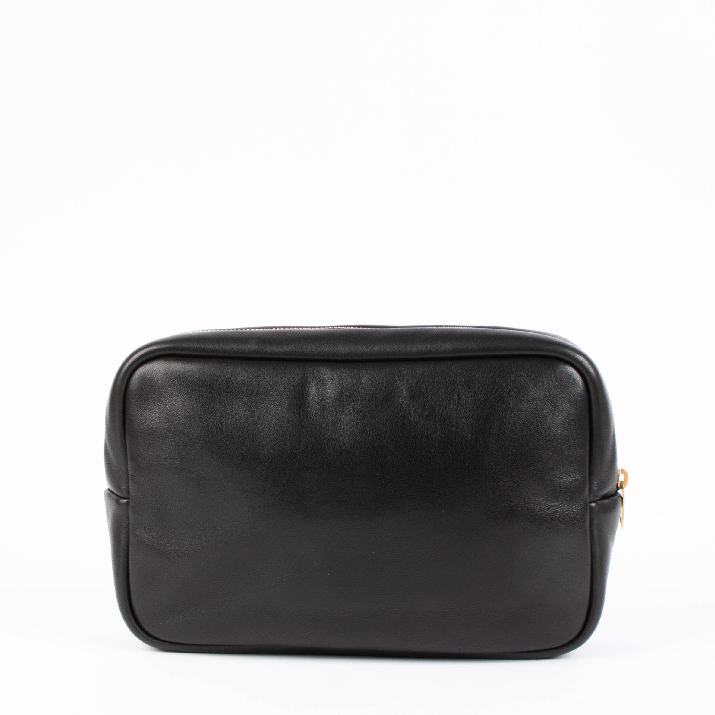 Saint Laurent Black Calypso Cosmetica Clutch – Labellov