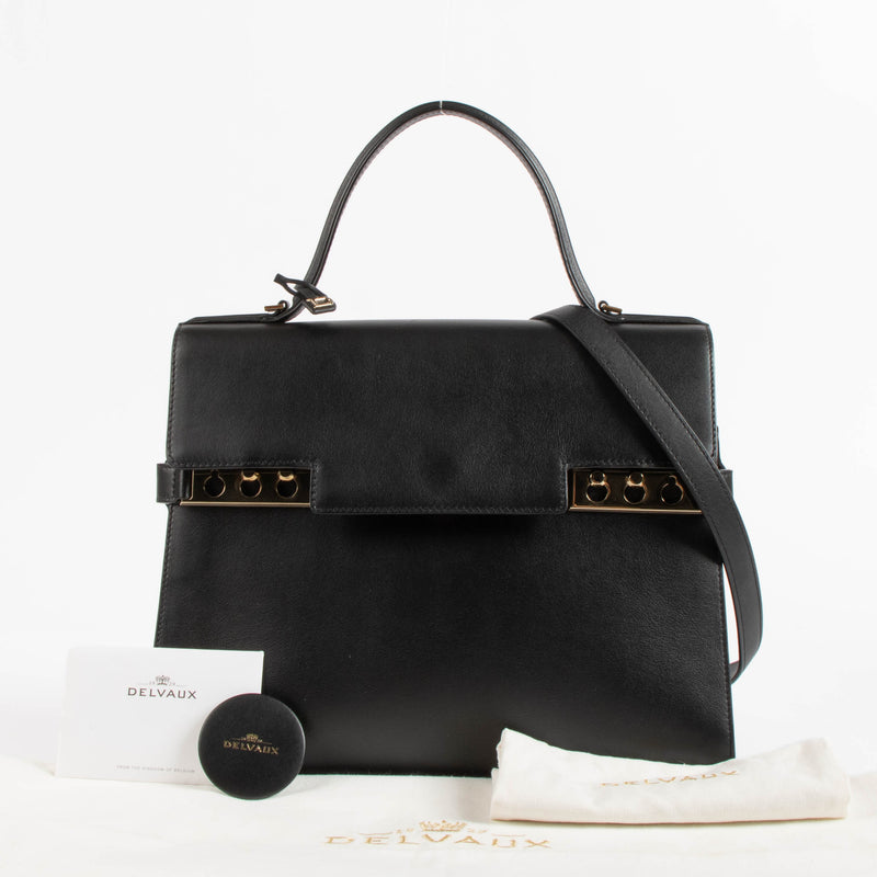 Delvaux Black Souple Calf Tempête GM Bag