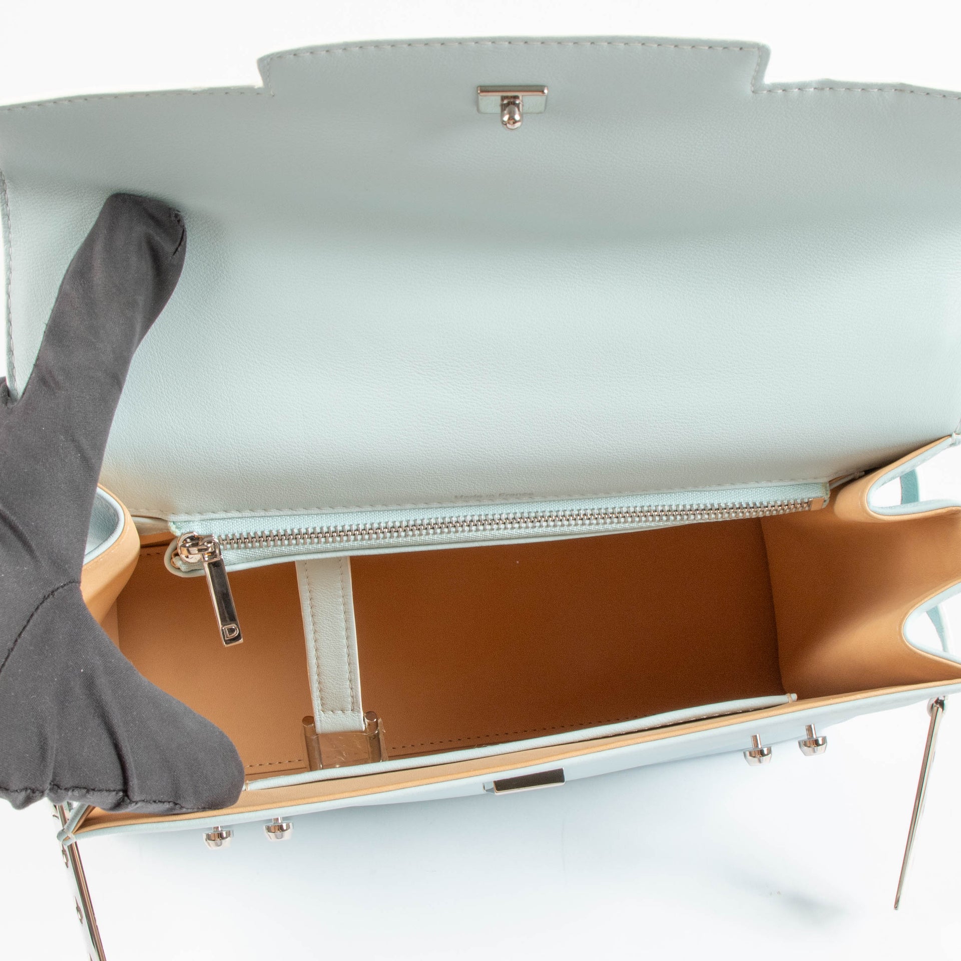 Delvaux Celadon Calf Souple Tempête MM Bag