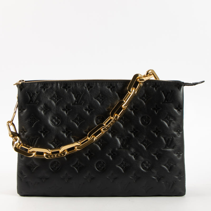 Shop this authentic luxury Louis Vuitton Black Cousin GM Bag Pre-Loved on Labellov.com