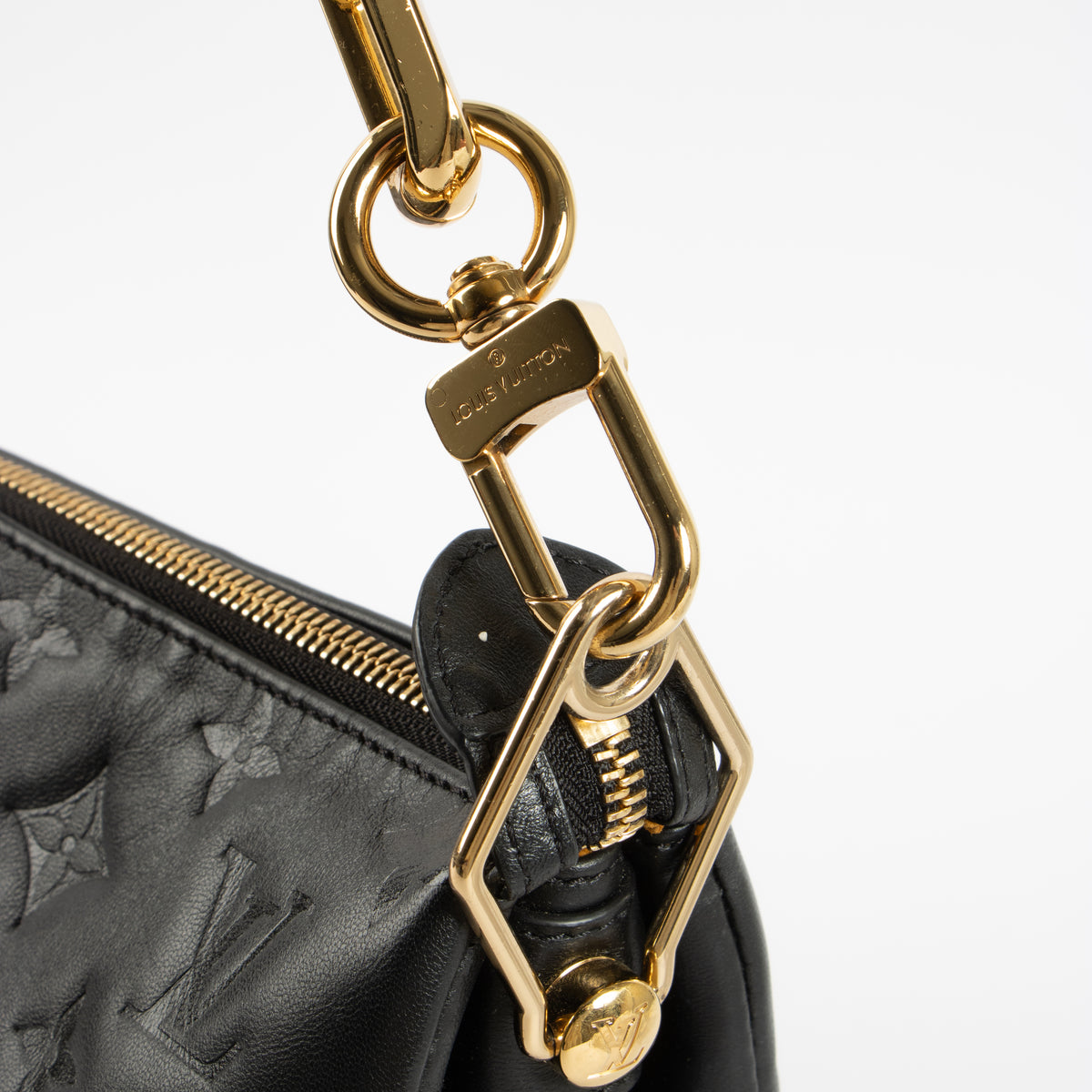 Shop this authentic luxury Louis Vuitton Black Cousin GM Bag Pre-Loved on Labellov.com
