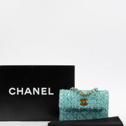 Shop this authentic Chanel 1980s Blue Sequin Micro Flap Bag pre-loved on Labellov.com
