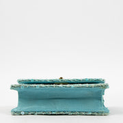 Shop this authentic Chanel 1980s Blue Sequin Micro Flap Bag pre-loved on Labellov.com