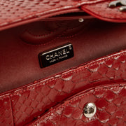 Shop this authentic luxury Chanel Red Python Medium Classic 11.12 bag Pre-Loved on Labellov.com
