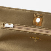 Shop this authentic Chanel Gold Lambskin Wallet On Chain pre-loved on Labellov.com