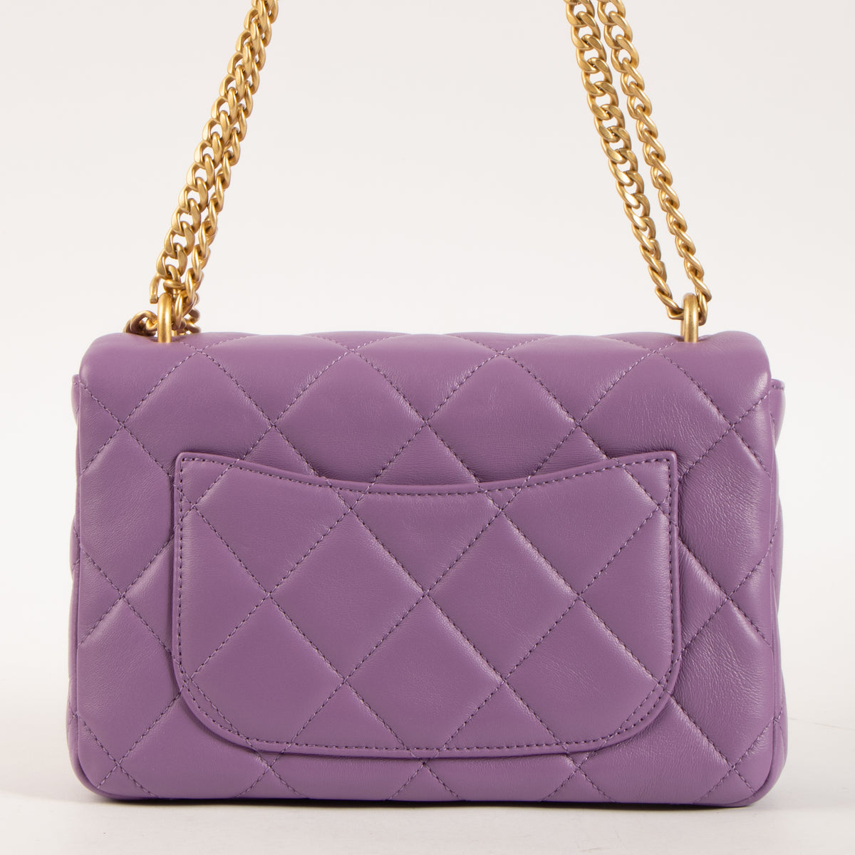 Chanel Purple Lambskin Pending CC Small Flap Bag