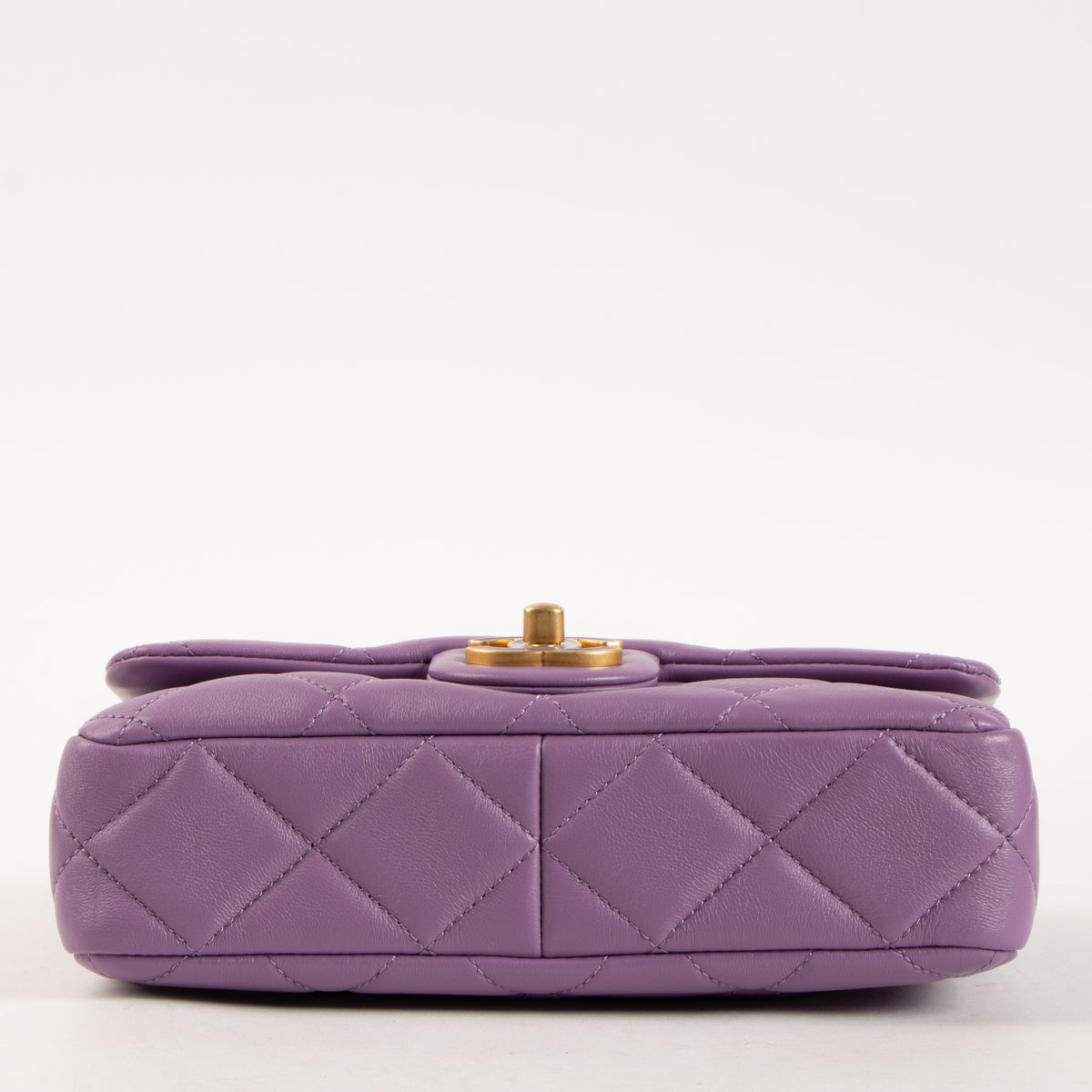 Chanel Purple Lambskin Pending CC Small Flap Bag