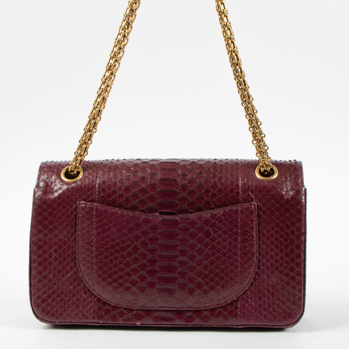 Chanel Burgundy Python Medium 2.55 Reissue Bag