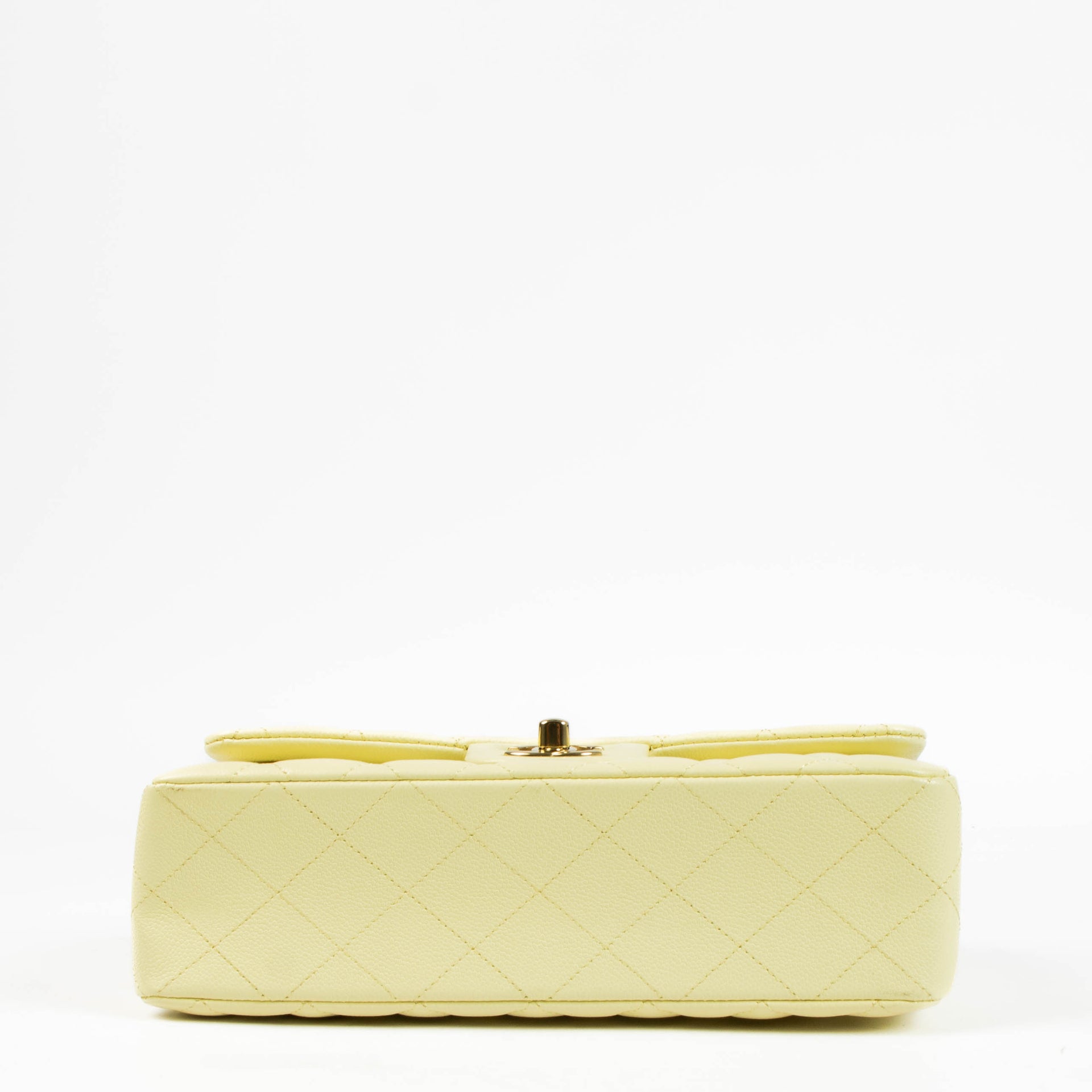 Chanel Butter Yellow Caviar Small Classic Handbag