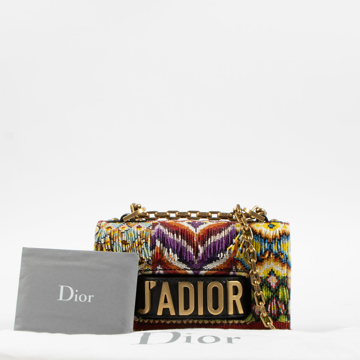 Christian Dior Cruise 2018 Multicolor Beaded Fringe Mini J'Adior Bag