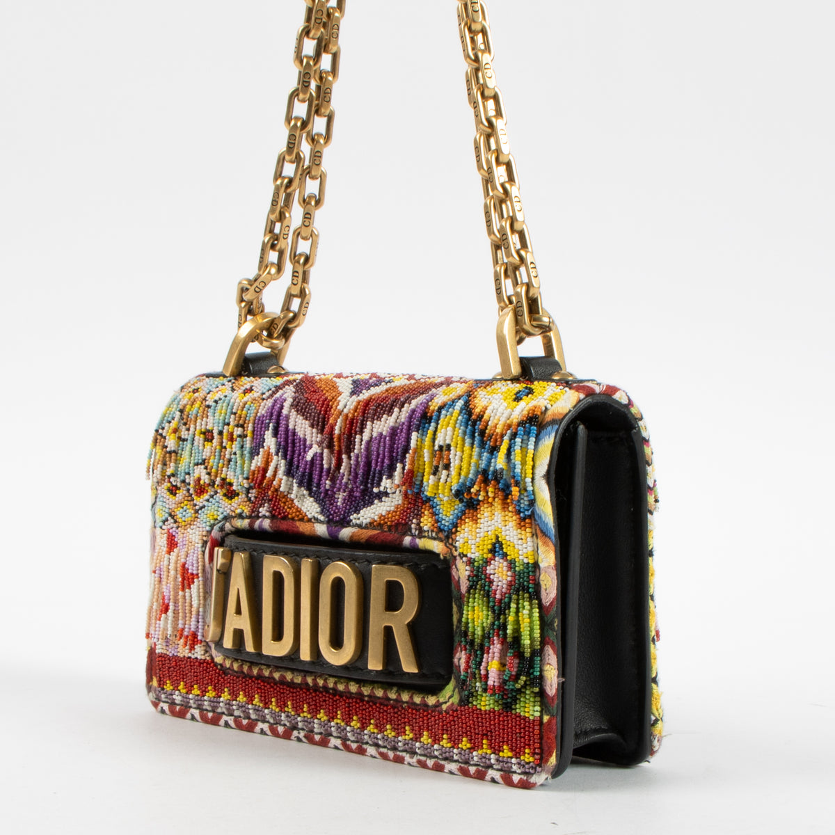 Christian Dior Cruise 2018 Multicolor Beaded Fringe Mini J'Adior Bag