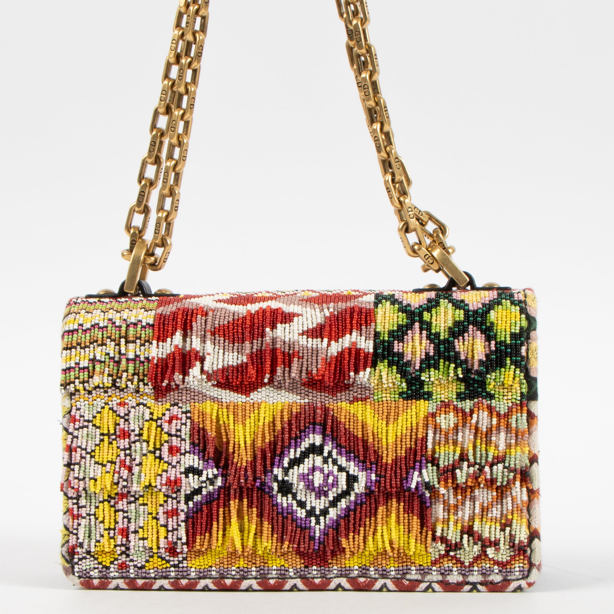 Christian Dior Cruise 2018 Multicolor Beaded Fringe Mini J'Adior