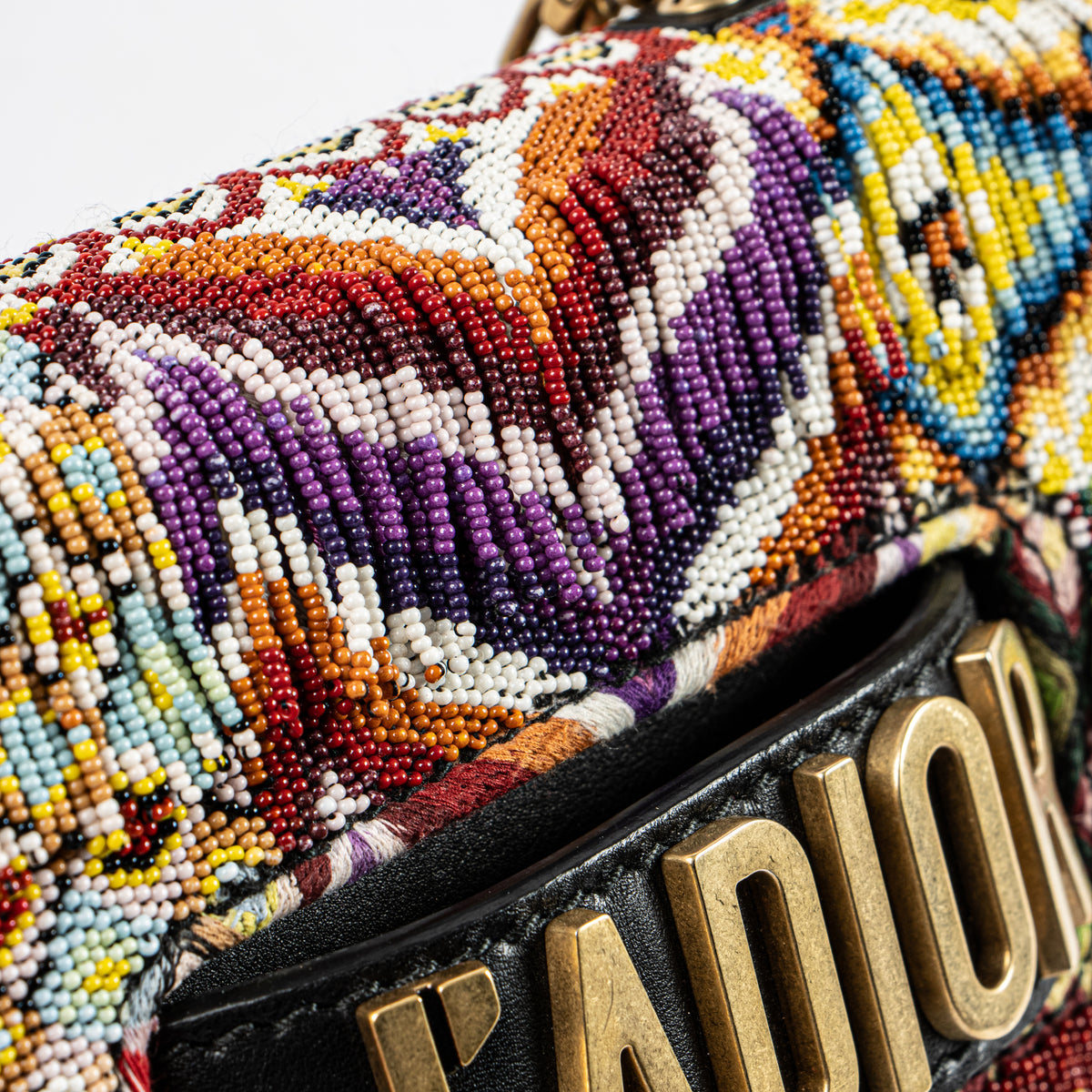 Christian Dior Cruise 2018 Multicolor Beaded Fringe Mini J'Adior Bag