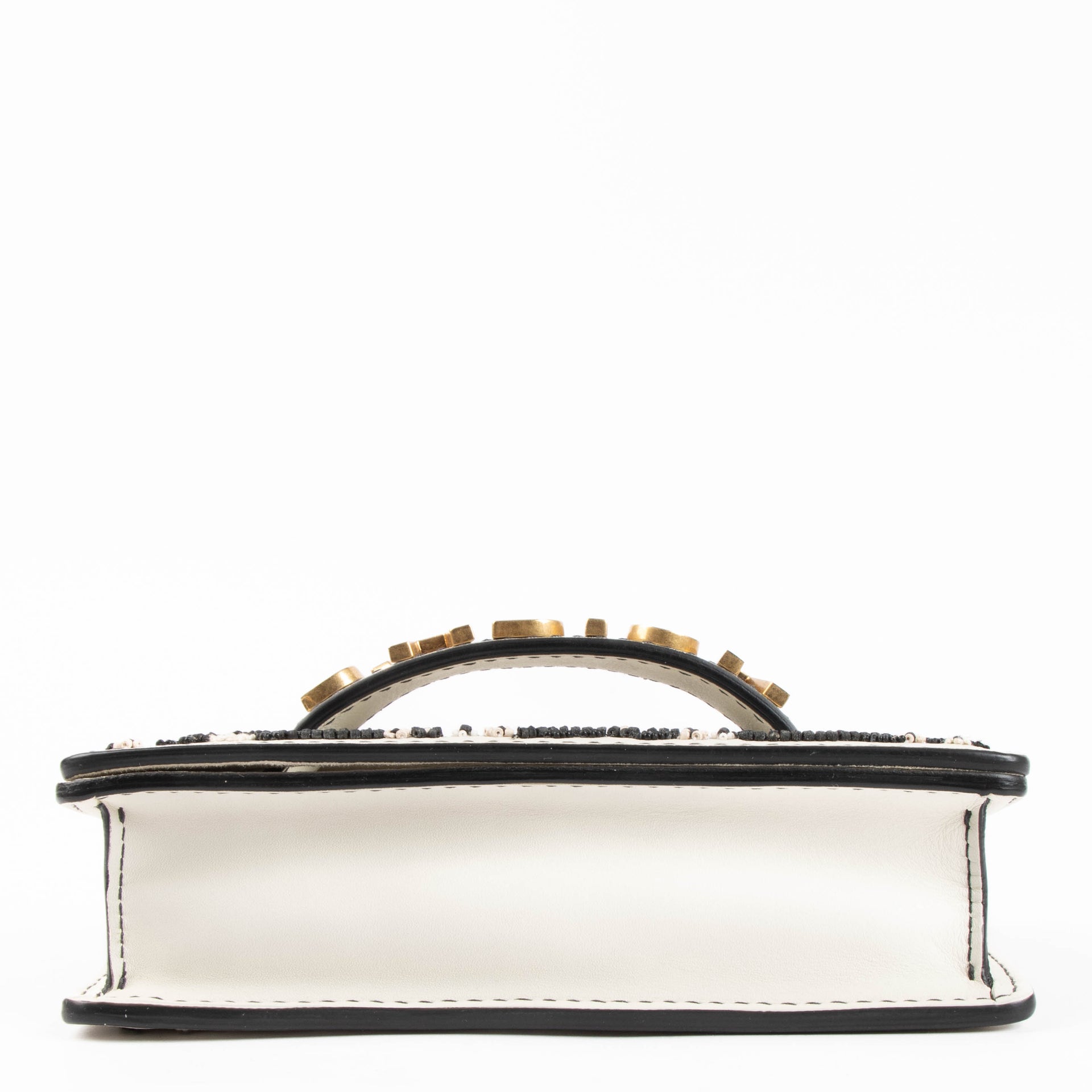 Christian Dior Cream Embroidered Mini J'Adior Bag