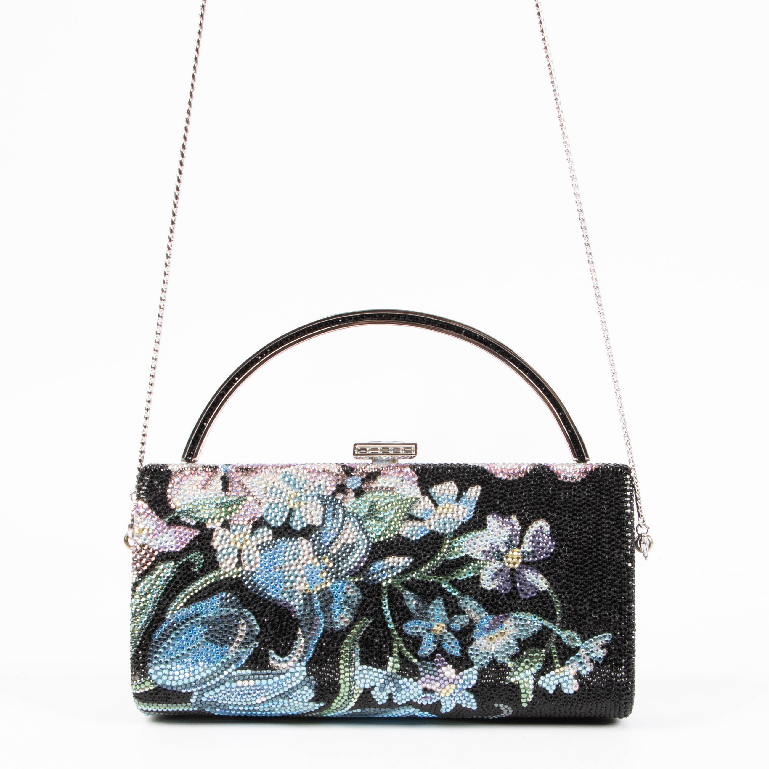 Judith Leiber Black Crystal Patchwork Handbag – Labellov