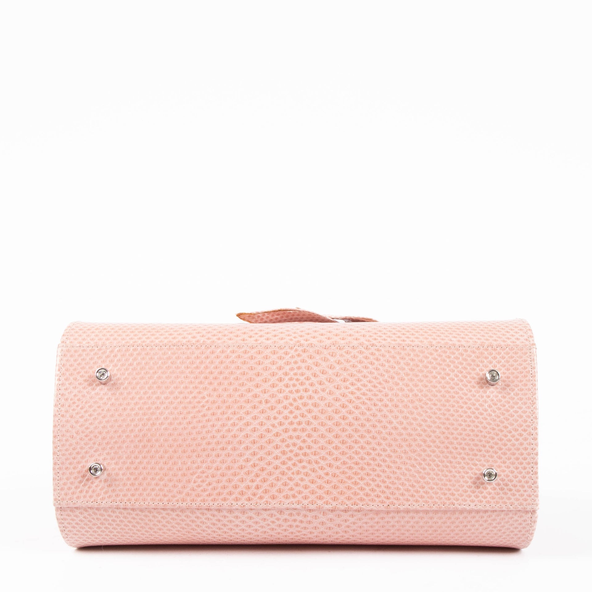 Shop the authentic Judith Leiber Pink Lizard Frame Crystal Clutch second hand on Labellov.com