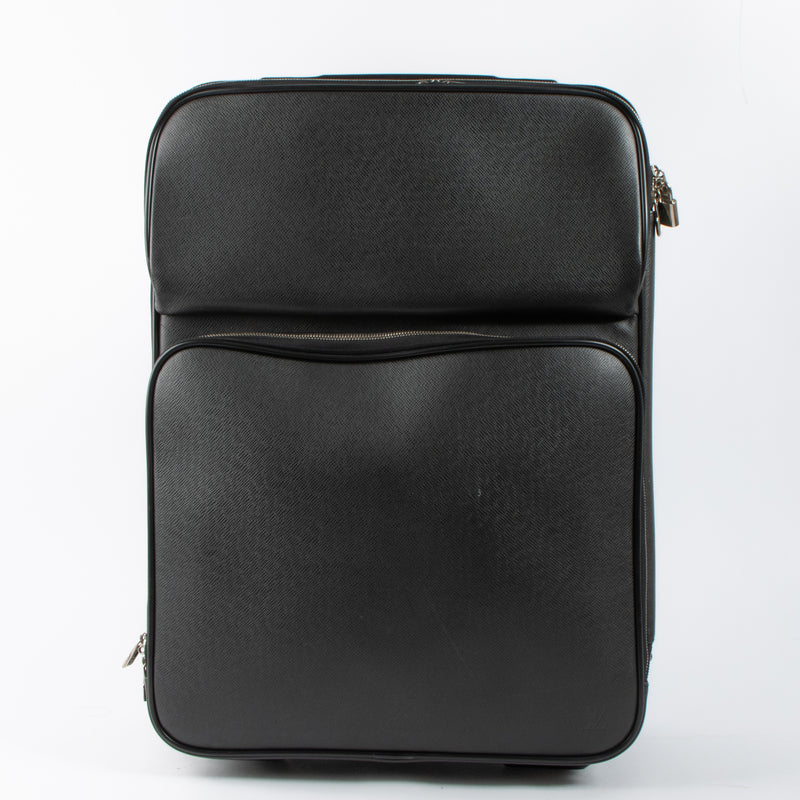 Shop this authentic Louis Vuitton black Taiga Rolling Luggage pre-loved on Labellov.com