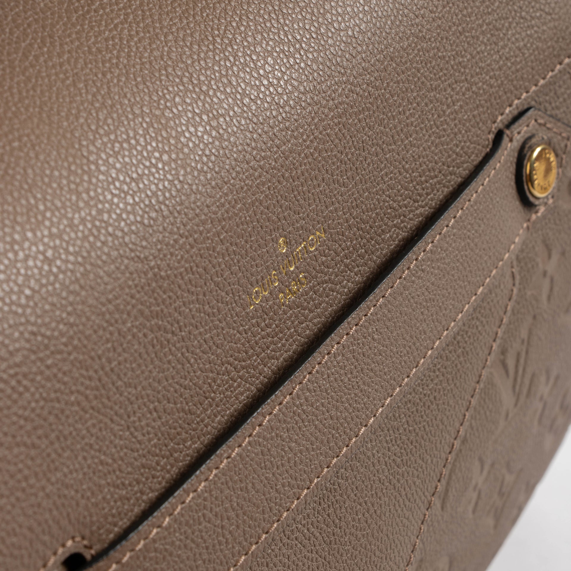Louis Vuitton Taupe Monogram Empreinte Trocadero Bag