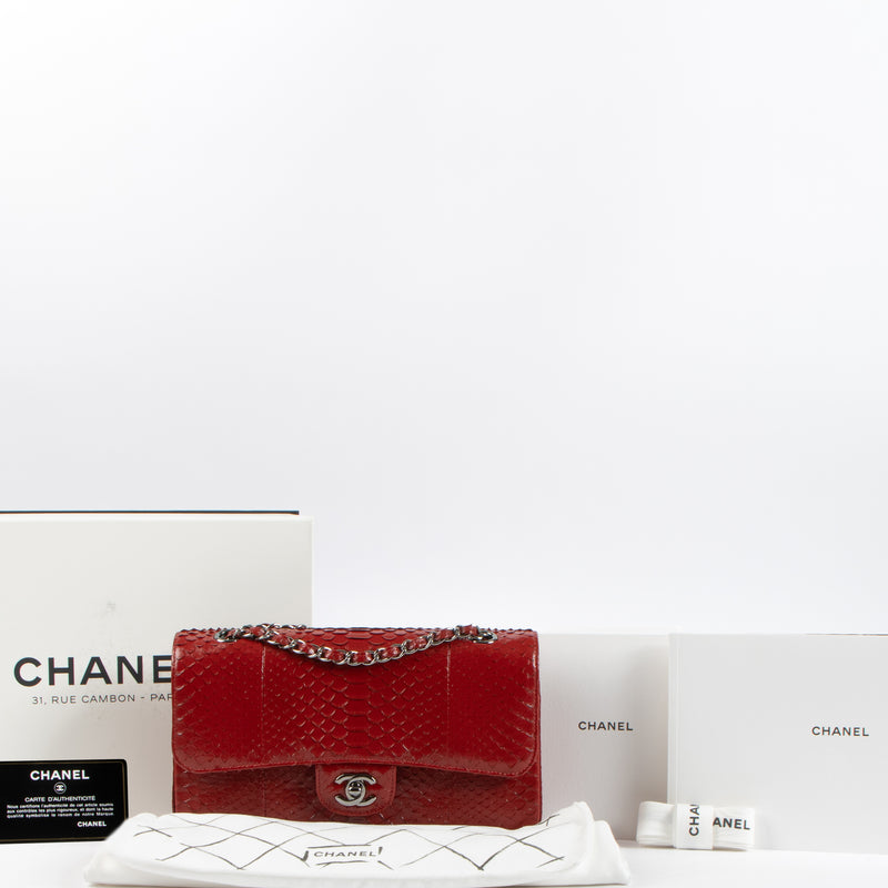 Chanel Red Python Medium Classic 11.12 bag