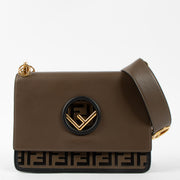 Shop this authentic Fendi Brown FF Medium Kan I Bag pre-loved on Labellov.com