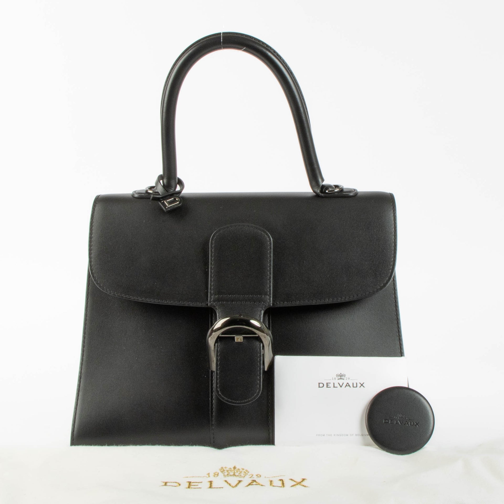 Shop this authentic Delvaux So Black Box Calf Brillant MM pre-loved on Labellov.com 