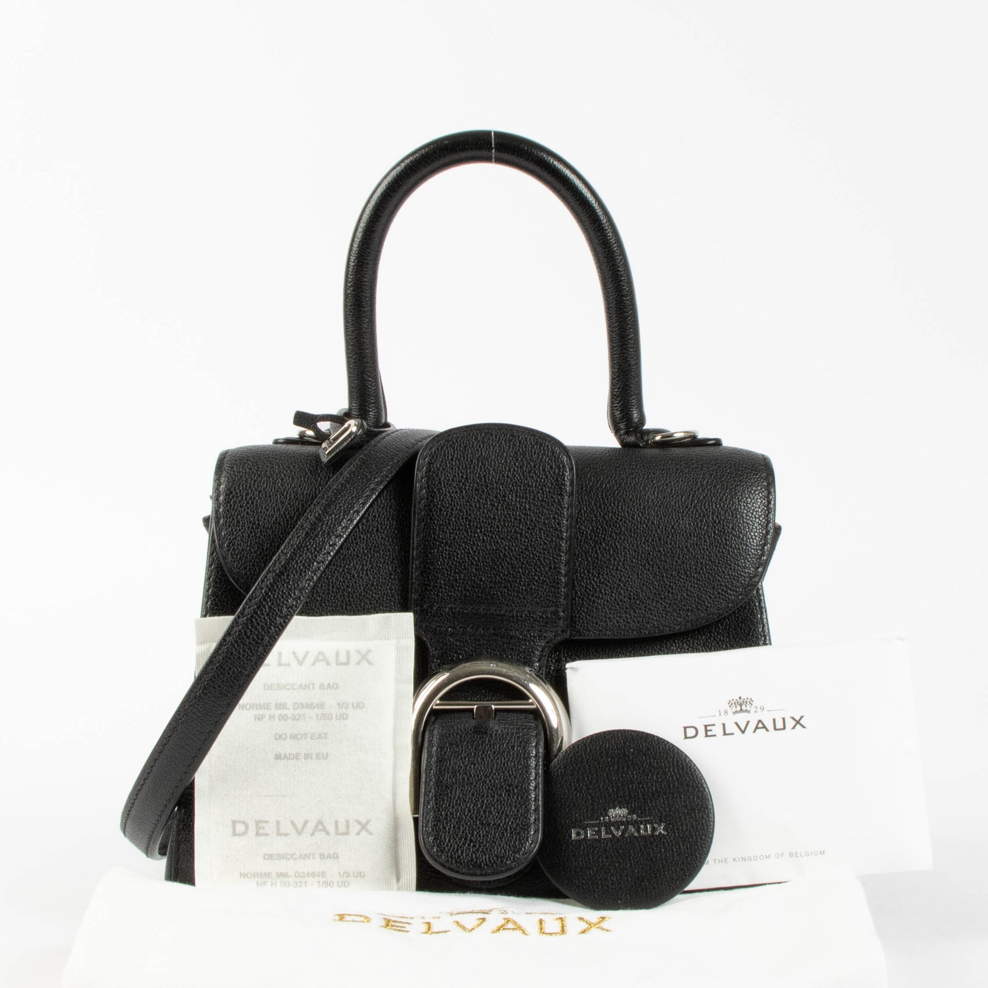 Shop this authentic Delvaux Black Rodeo Calf Brillant Mini pre-loved on Labellov.com