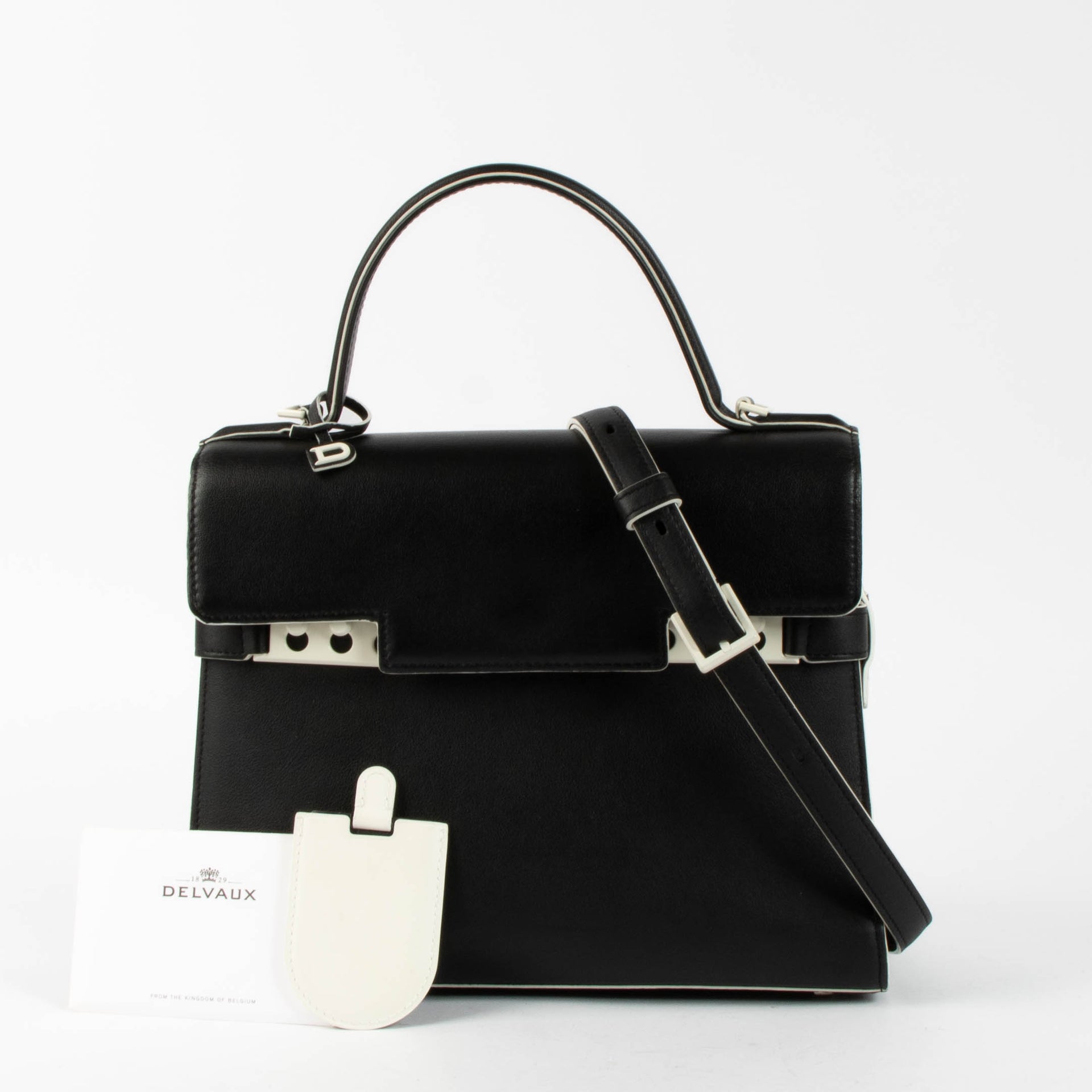 Shop this authentic Delvaux Black Tempête MM Dans les Nuages pre-loved on Labellov.com 