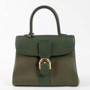 Shop this authentic Delvaux Kaki Rodeo Calf Camaieux Brillant MM pre-loved on Labellov.com 