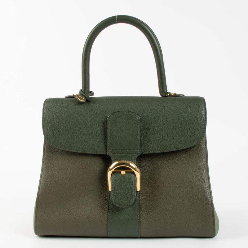 Shop this authentic Delvaux Kaki Rodeo Calf Camaieux Brillant MM pre-loved on Labellov.com 