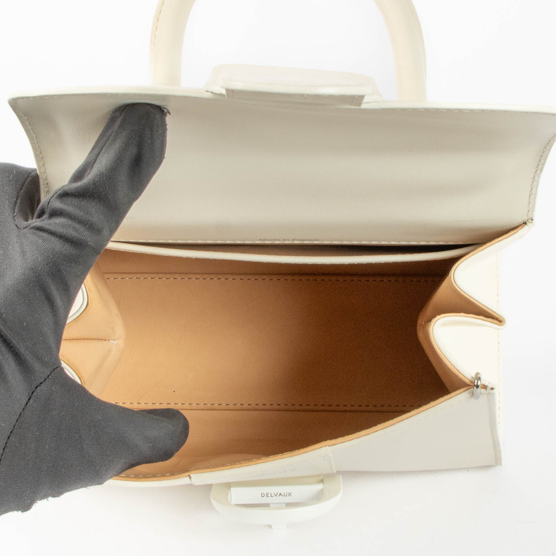 Delvaux Ivory Box Calf Brillant Mini