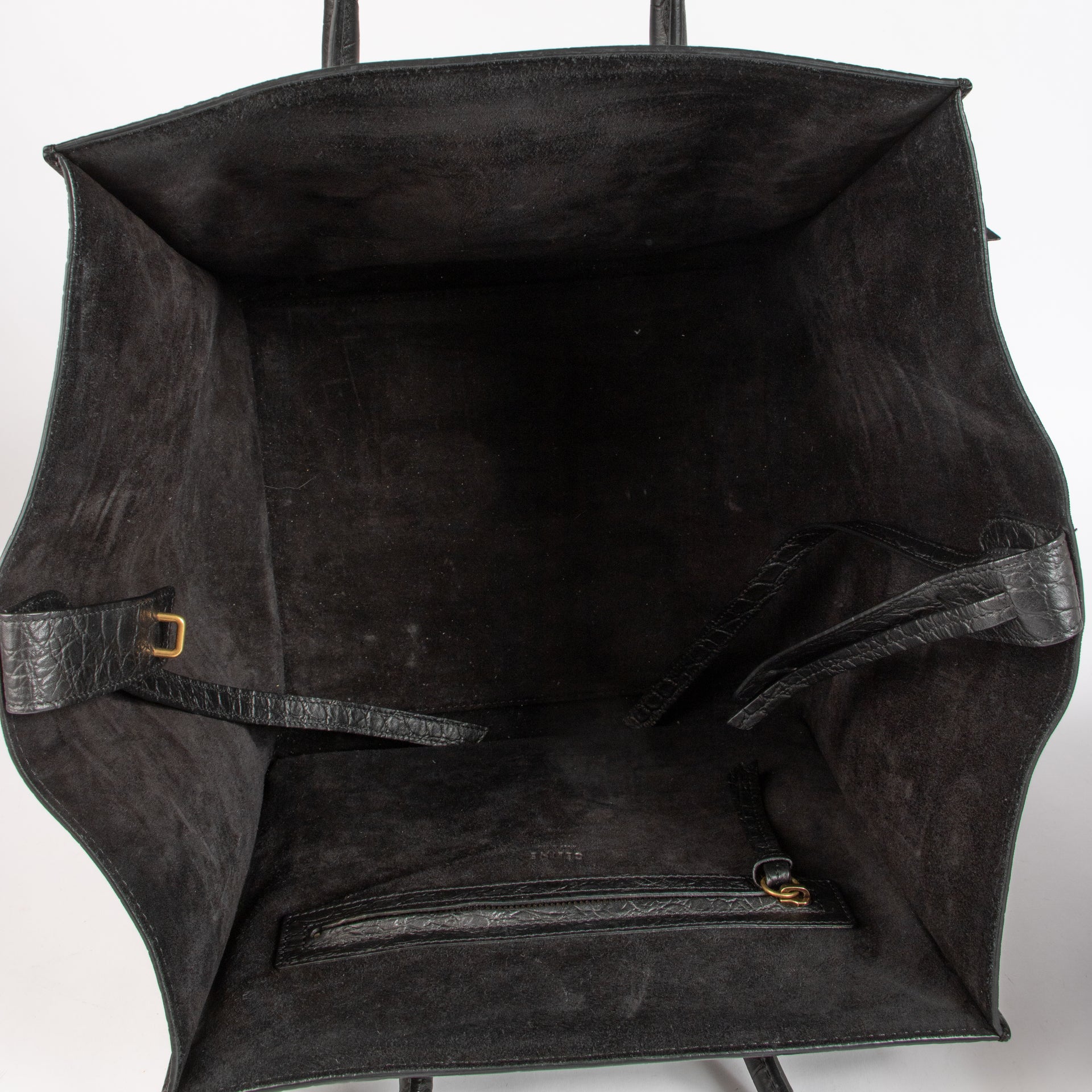 Shop the authentic Celine Black Crocodile Embossed Medium Luggage Phantom Bag on Labellov.com !