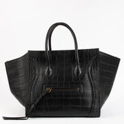 Shop the authentic Celine Black Crocodile Embossed Medium Luggage Phantom Bag on Labellov.com !
