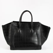Shop the authentic Celine Black Crocodile Embossed Medium Luggage Phantom Bag on Labellov.com !