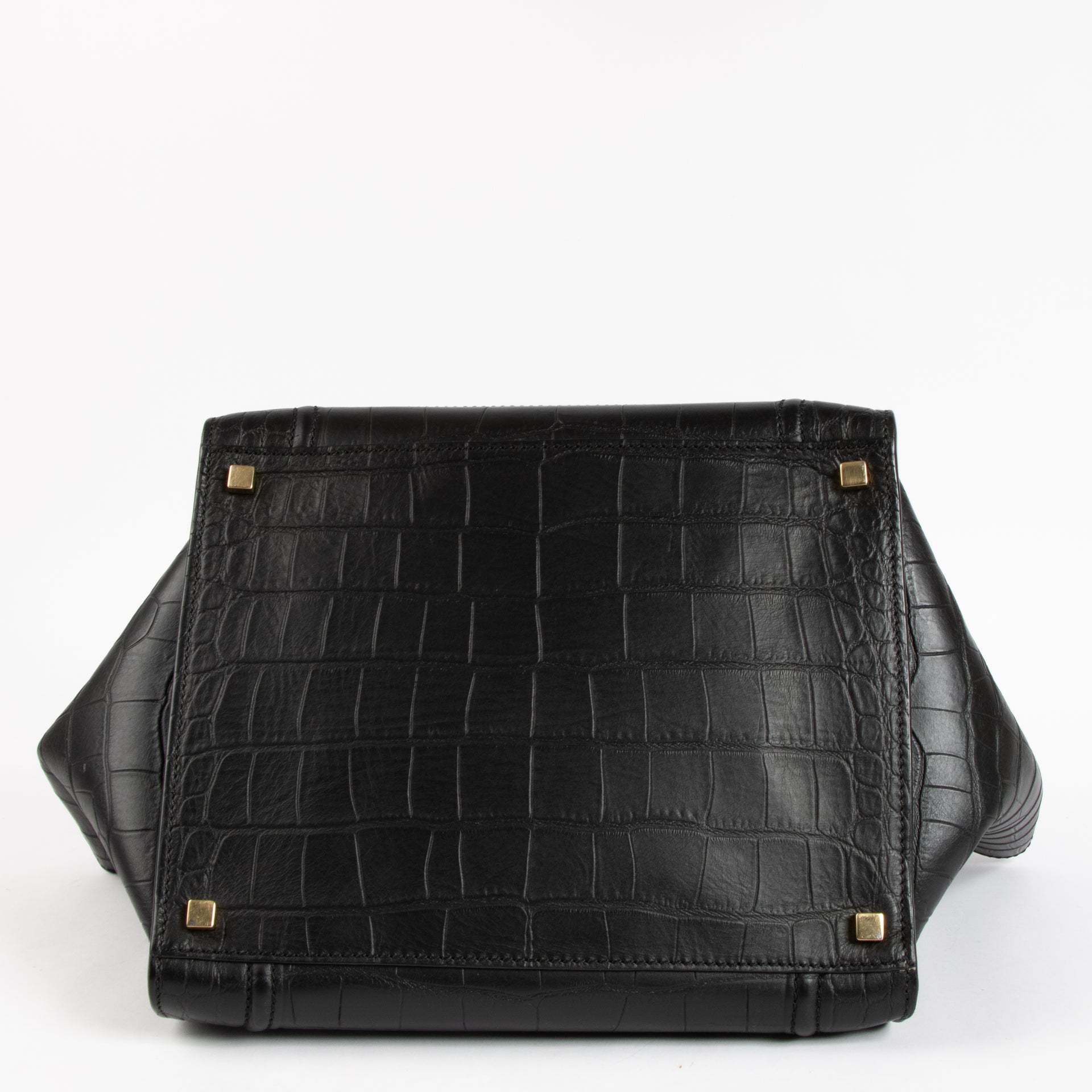 Shop the authentic Celine Black Crocodile Embossed Medium Luggage Phantom Bag on Labellov.com !