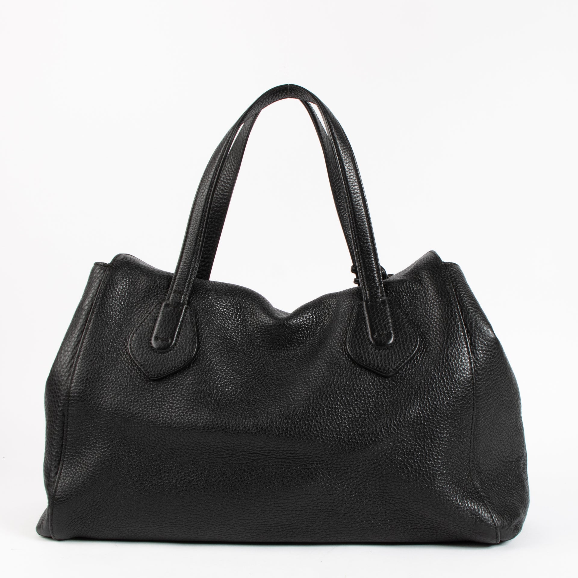 Gucci Black Pebbled Leather Lady Tassel Tote Bag