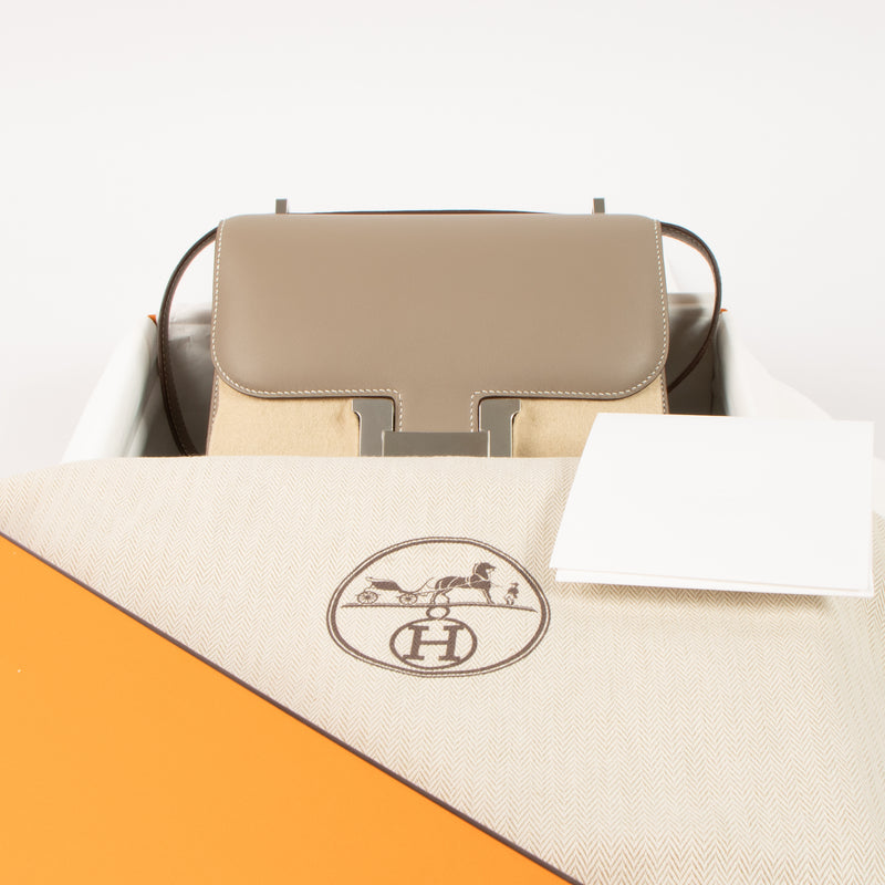 Hermès HSS Constance Mini Gris Tourterelle/Craie Swift PHW
