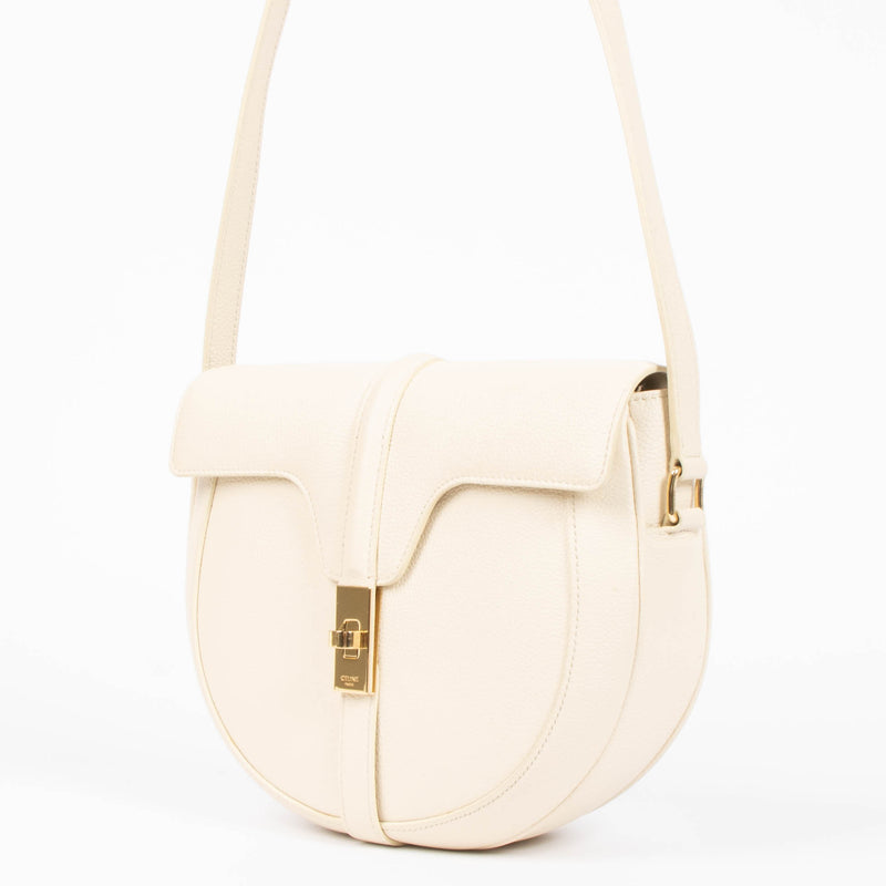 Celine Cream Leather Medium 16 Besace Bag