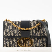 Shop this authentic Christian Dior Blue Oblique 30 Montaigne Chain Bag pre-loved on labellov.com