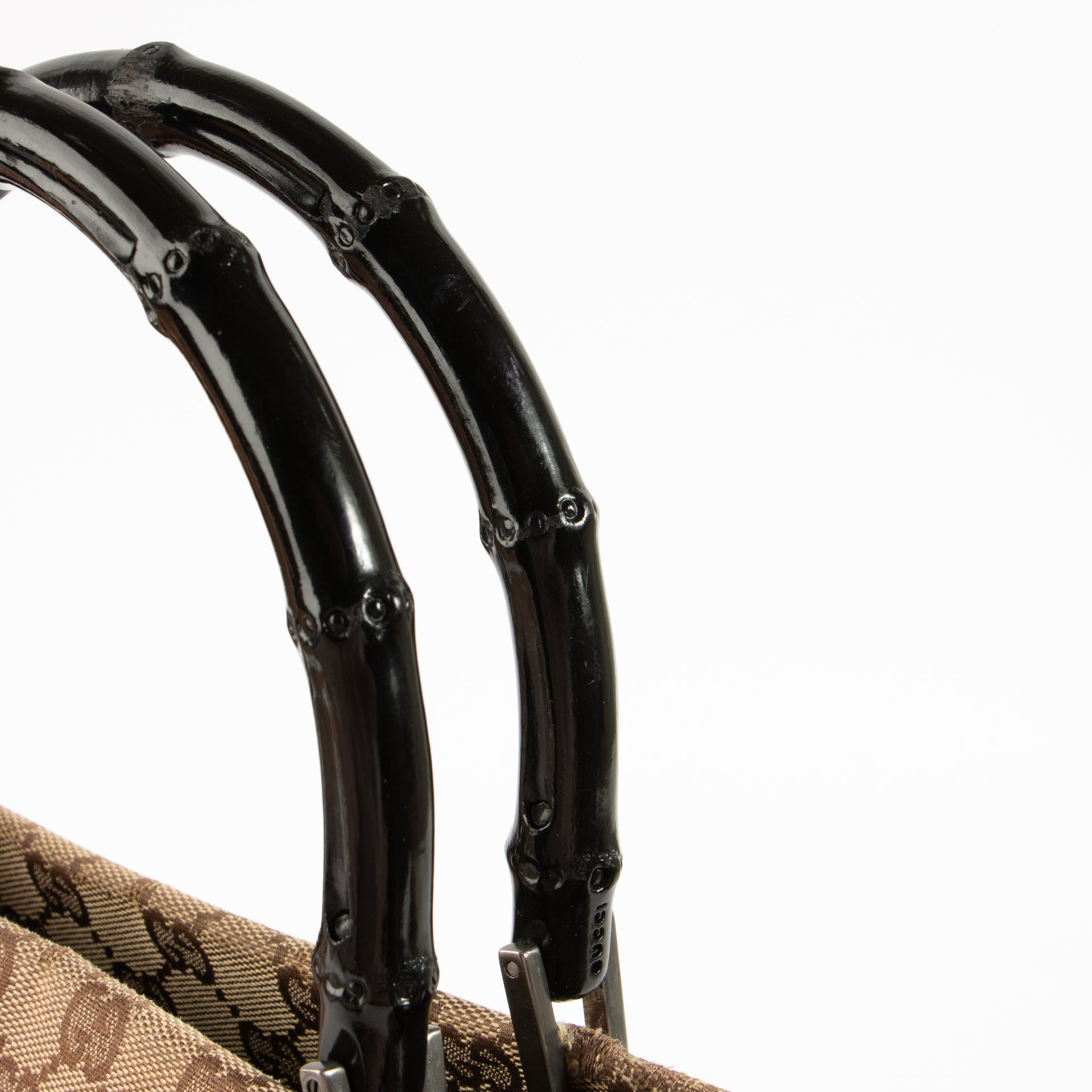 Shop the authentic Gucci GG Canvas Bamboo Handle Tote Bag on Labellov.com !