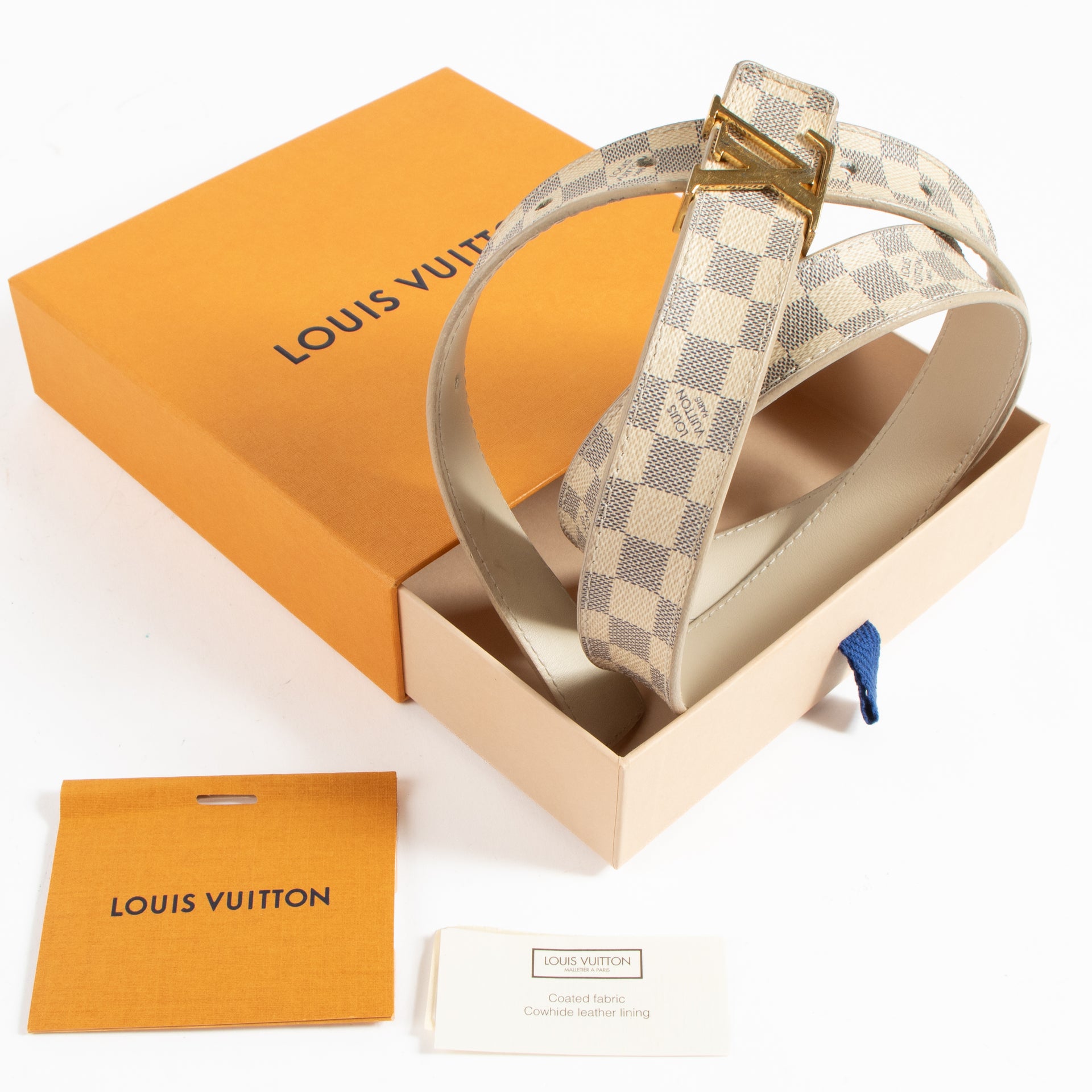 Shop the authentic Louis Vuitton Damier Azur Mini Belt on Labellov.com !