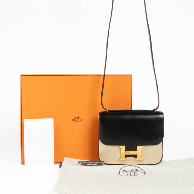 Sac Hermès Constance Mini Box Noir GHW