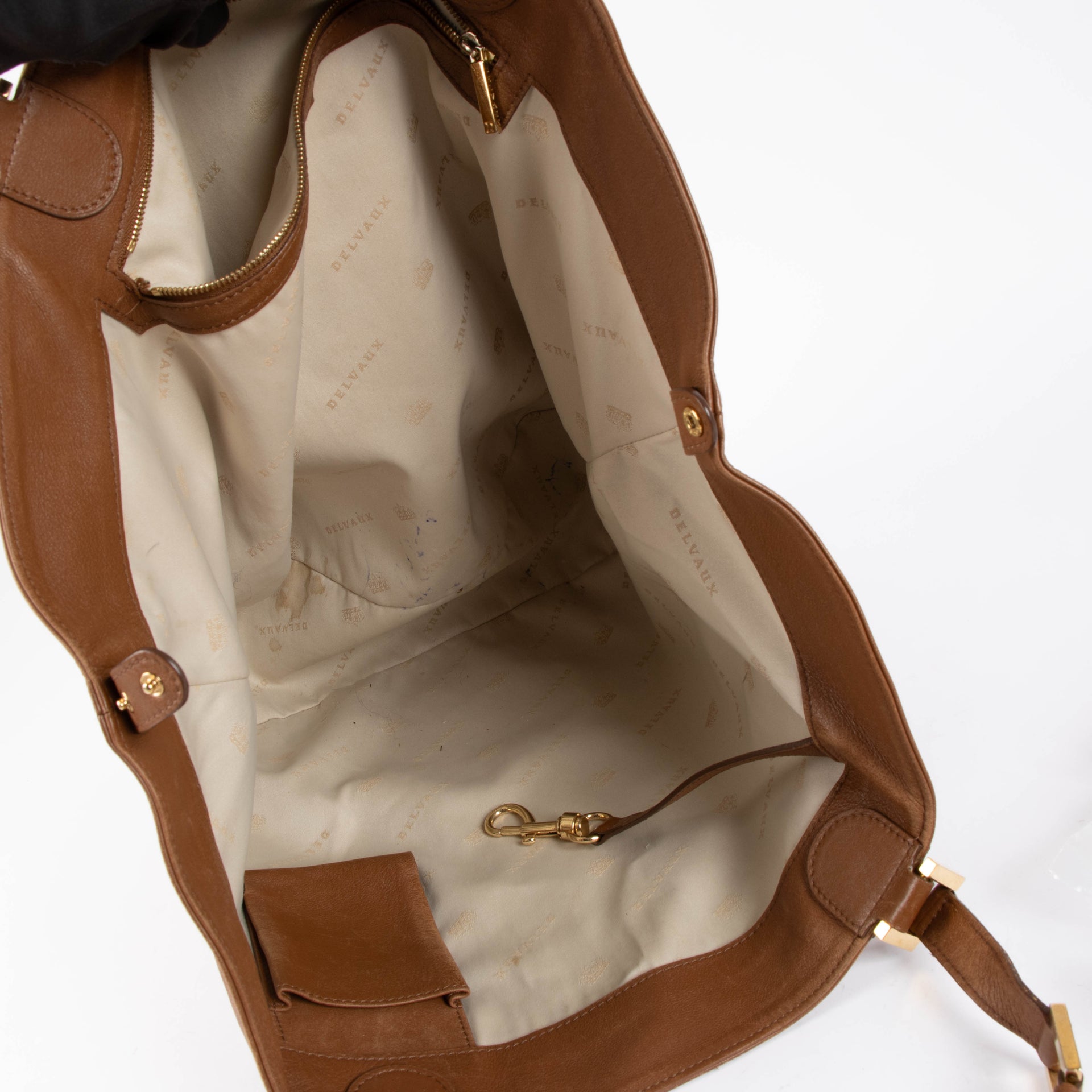Delvaux Tan Souple Louise Shoulder Bag