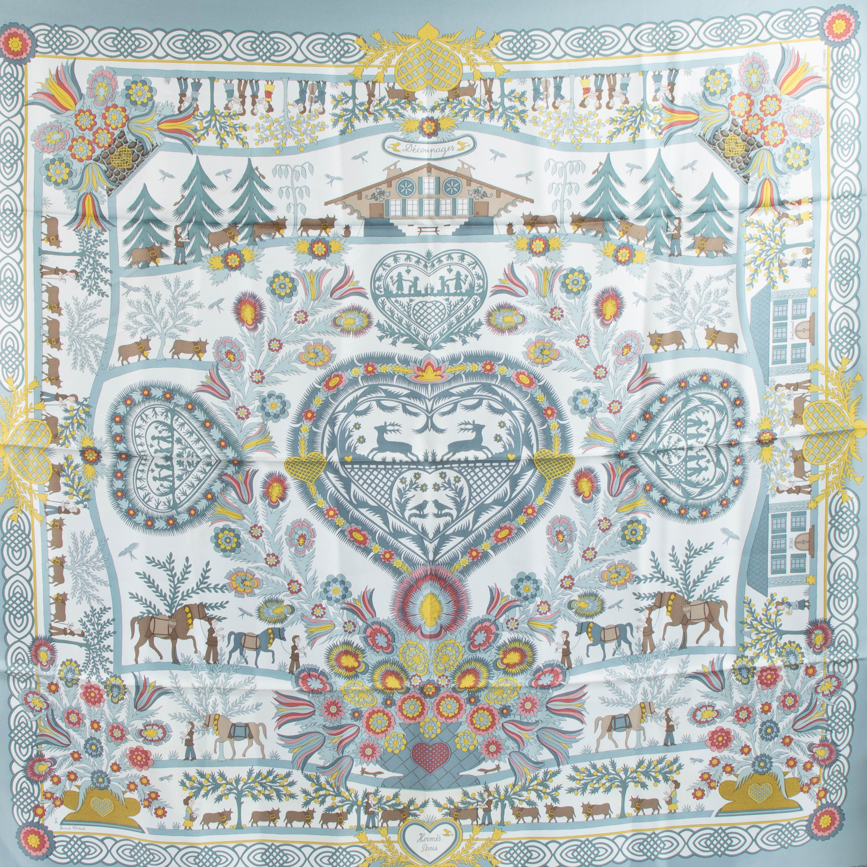 Hermes Carré de Soie 90 Découpages – Labellov
