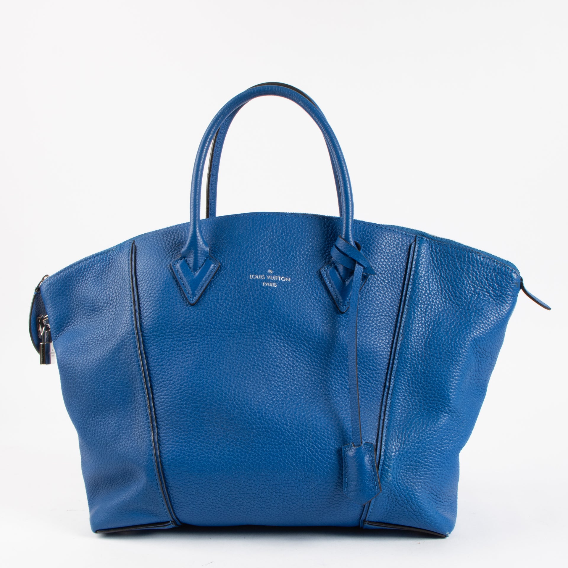 Louis Vuitton Electic Blue Veau Cachemire Soft Lockit PM Bag