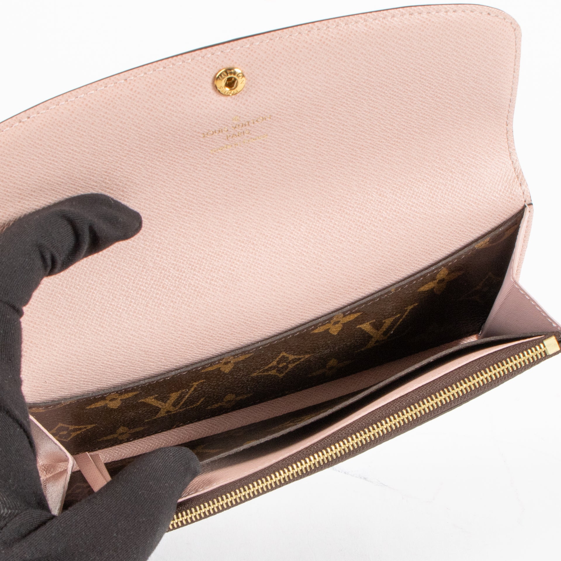 Louis Vuitton Monogram/Rose Ballerine Emilie Wallet