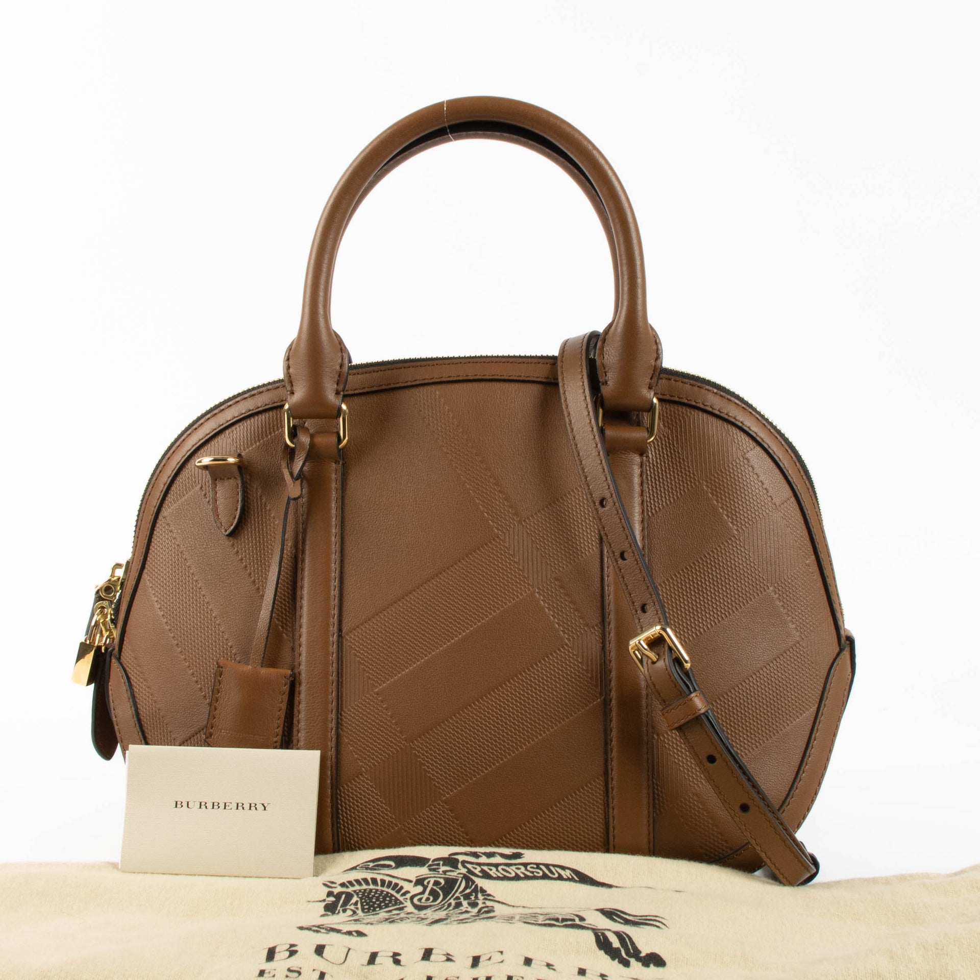 Shop the authentic Burberry Brown Leather Orchard Bag second hand on Labellov.com