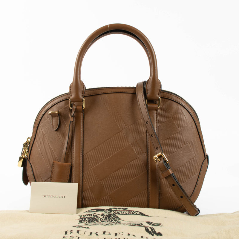 Shop the authentic Burberry Brown Leather Orchard Bag second hand on Labellov.com