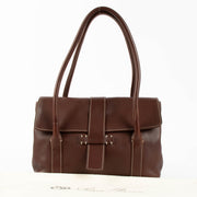Shop the authentic Loro Piana Dark Brown Leather Shoulder Bag second hand on Labellov.com