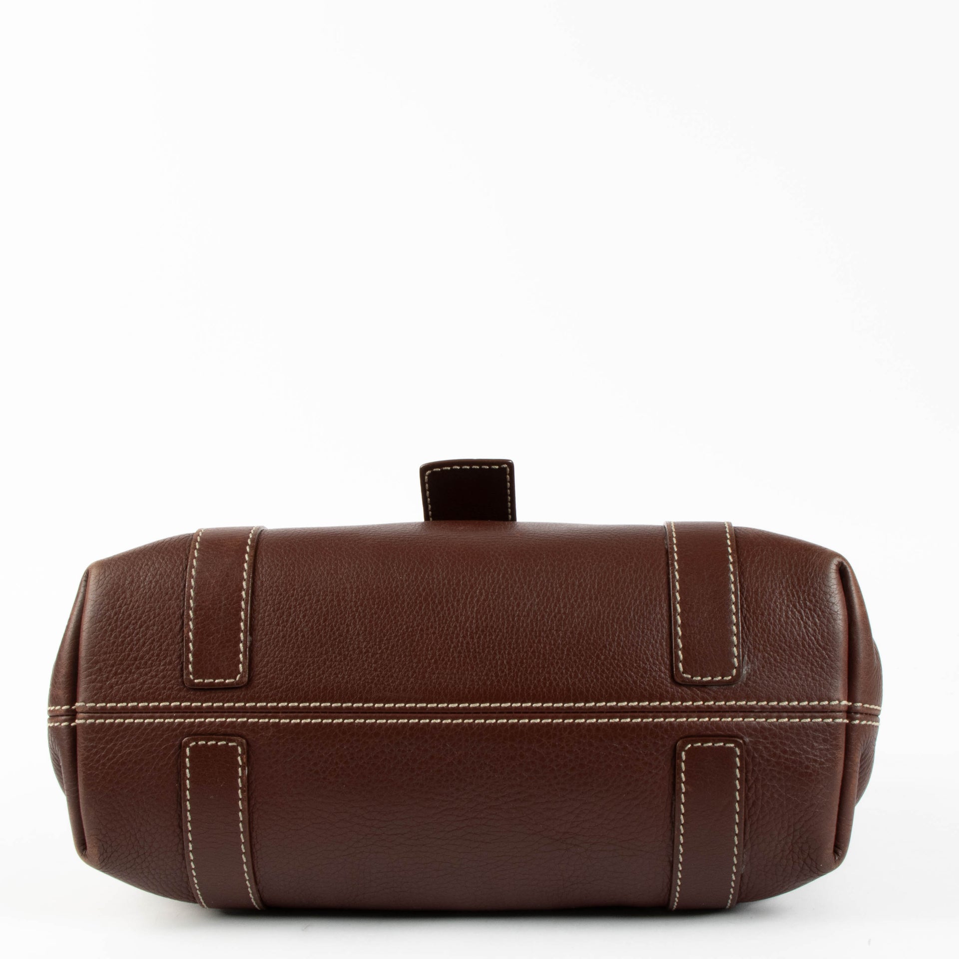 Shop the authentic Loro Piana Dark Brown Leather Shoulder Bag second hand on Labellov.com